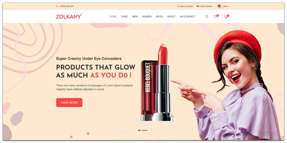 Zolkany ECommerce Web Template PSD