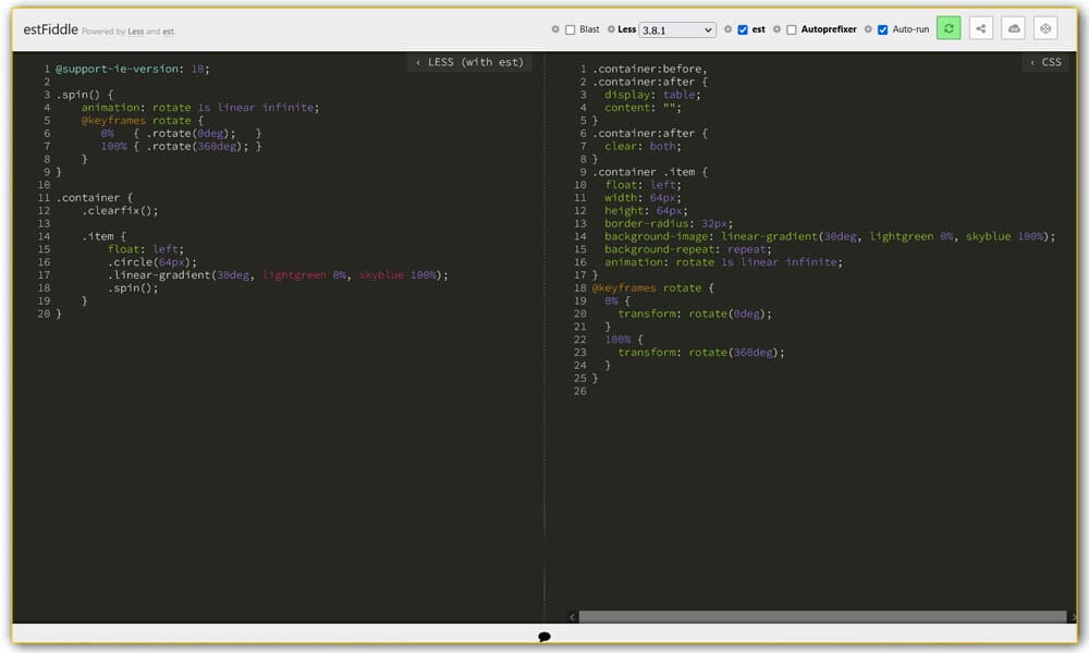 50+ Less Compilers (Complete Collection) 18 estFiddle