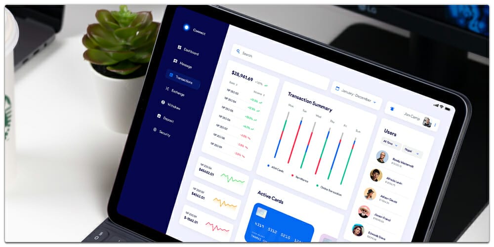 Free Dashboard UI Design PSD 42 Banking Dashboard