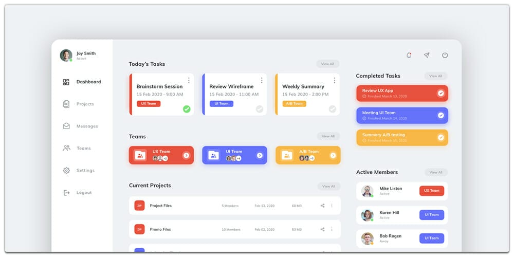 Free Dashboard UI Design PSD 94 Dashboard UI Kit