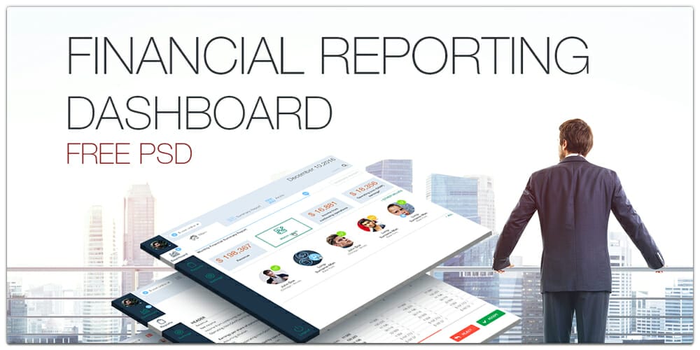 Financial Reporting Dashboard UI PSD