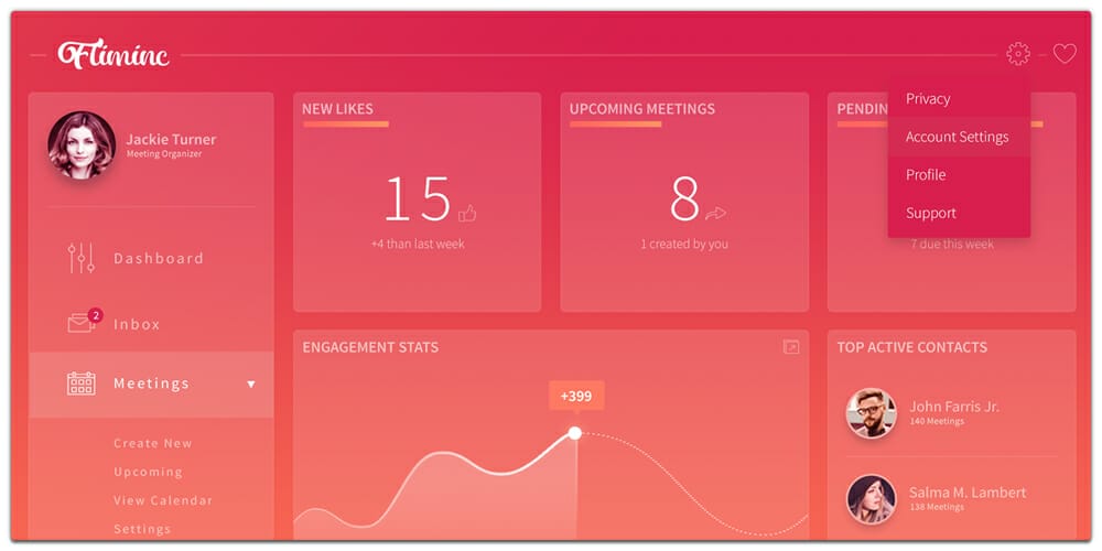 Fliminc Admin Dashboard UI PSD