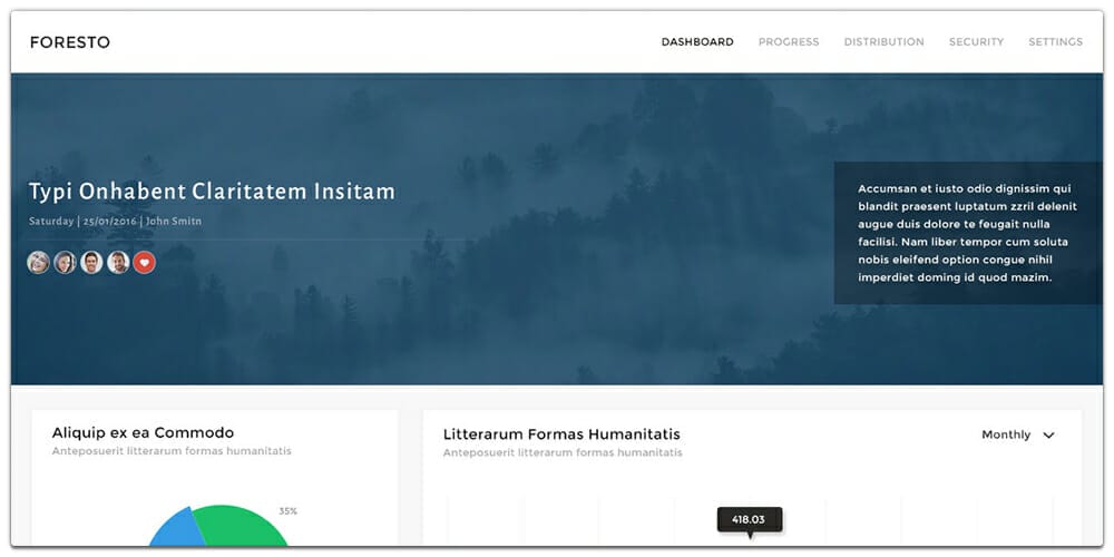 Free Dashboard UI Design PSD 36 Foresto Dashboard Template PSD