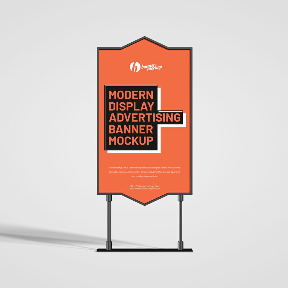 Free Modern Display Advertising Banner Mockup PSD 1 Free Modern Display Advertising Banner Mockup PSD