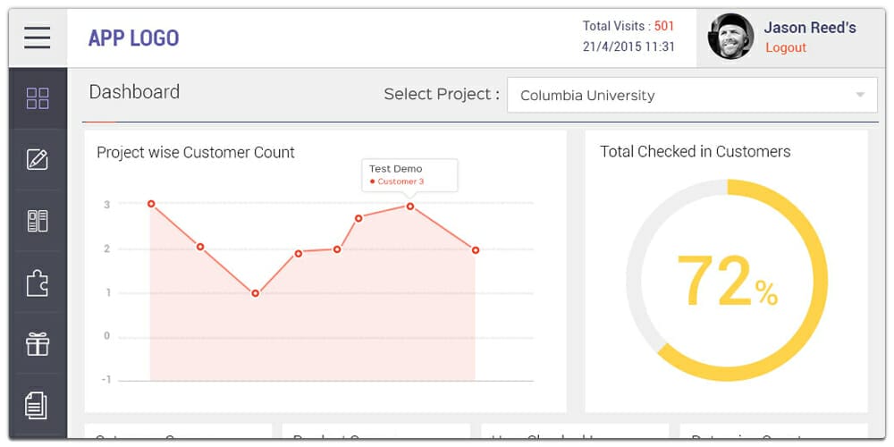 Free Dashboard UI Design PSD 45 Free iPad Dashboard UI PSD