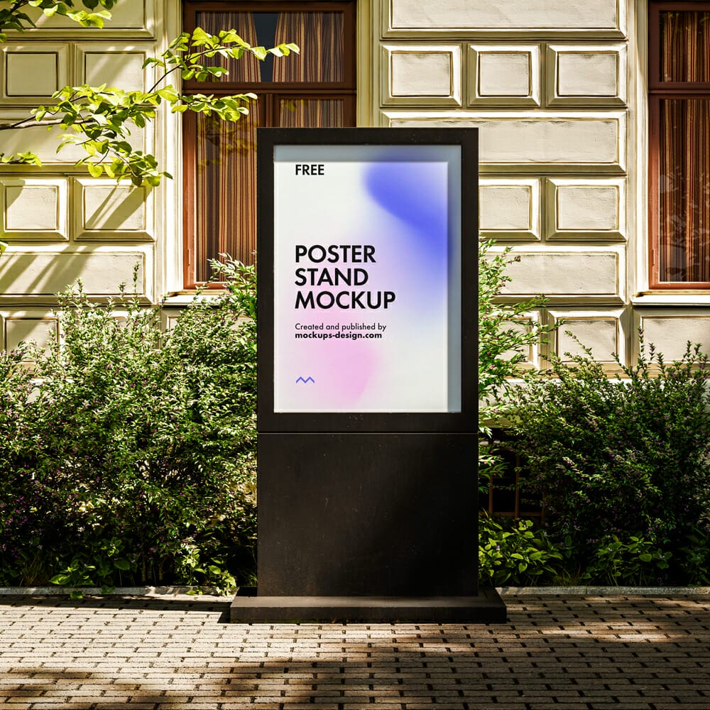 Free Black Display Stand Mockup PSD 1 Free Black Display Stand Mockup PSD