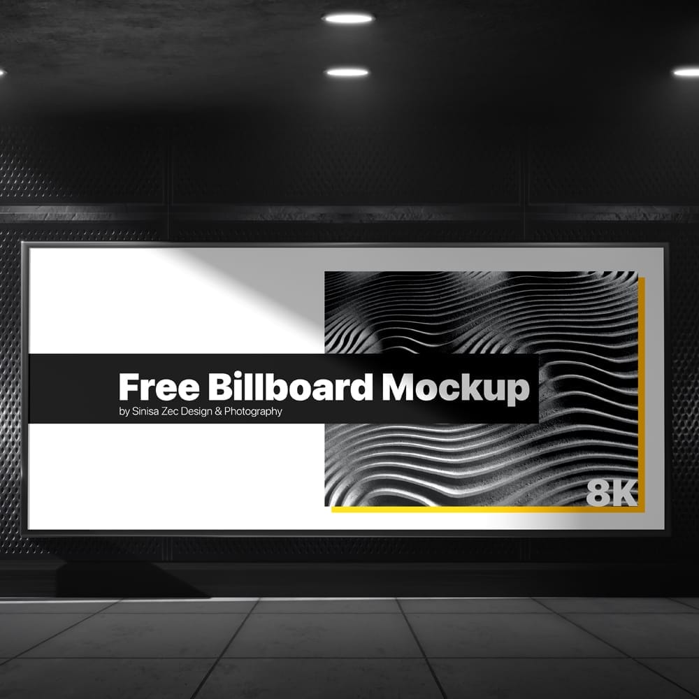 Free Subway Billboard Mockup PSD 1 Free Subway Billboard Mockup PSD