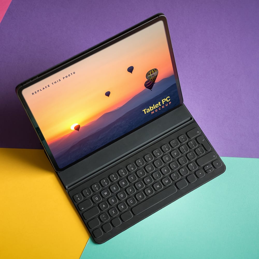 Free Tablet PC Mockup PSD 1 Free Tablet PC Mockup PSD