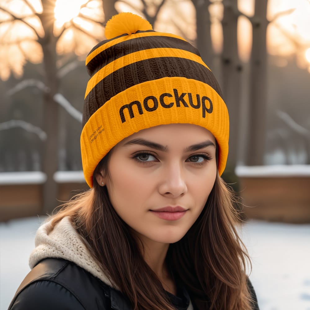 Free Winter Hat Mockup PSD 1 Free Winter Hat Mockup PSD