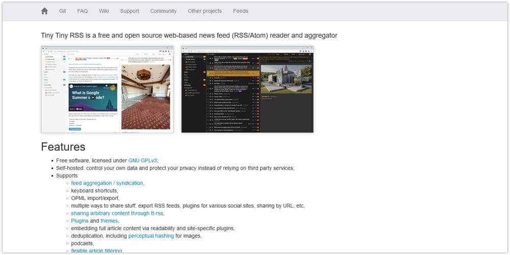 Best Google Reader Alternatives 6 Tiny Tiny RSS