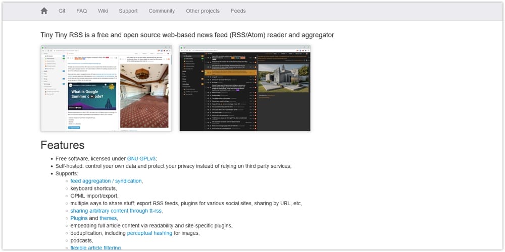 Tiny Tiny RSS 