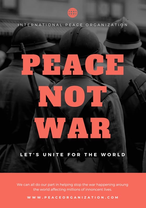 25+ Stunning Canva Poster Templates to Elevate Your Marketing 18 Anti War Poster Template