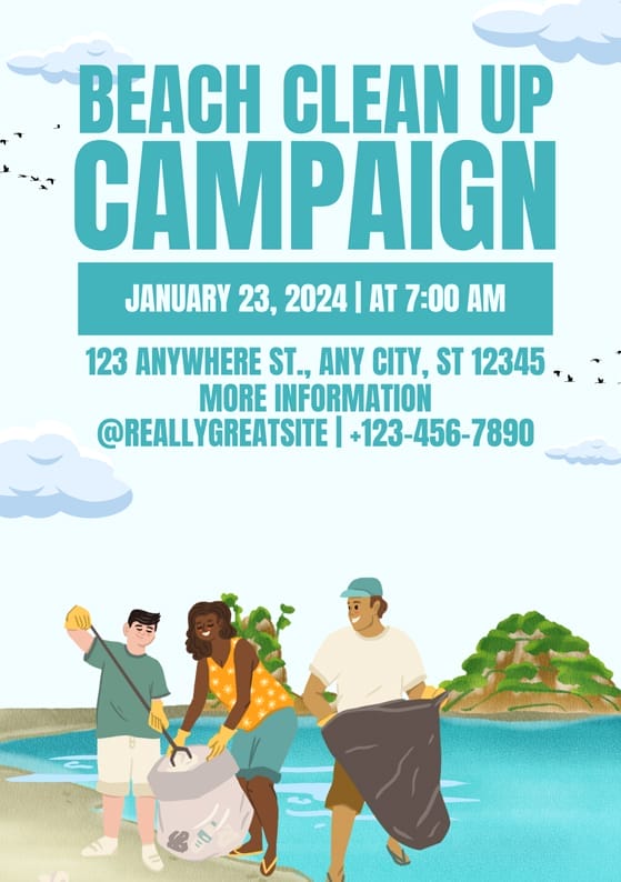 25+ Stunning Canva Poster Templates to Elevate Your Marketing 5 Beach Clean Up Campaign Poster