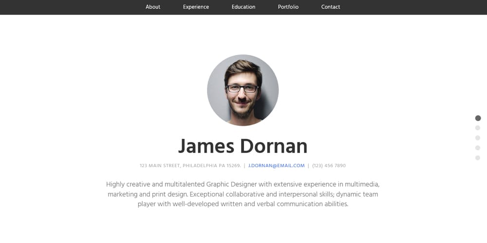 Discover the Top Bootstrap Resume Templates 13 Bootstrap 4 CV Resume Template