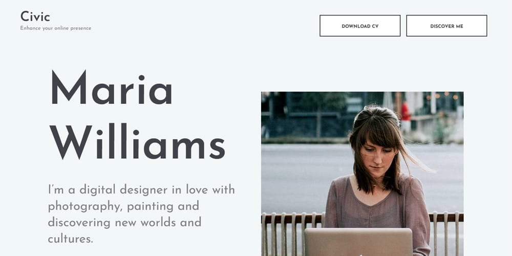 Discover the Top Bootstrap Resume Templates 8 Civic
