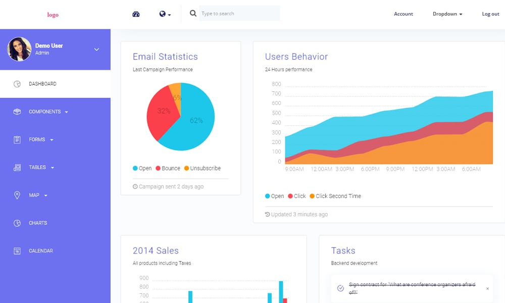 20+ Top React JS Dashboard Templates of 2025 50 Crystal Dashboard