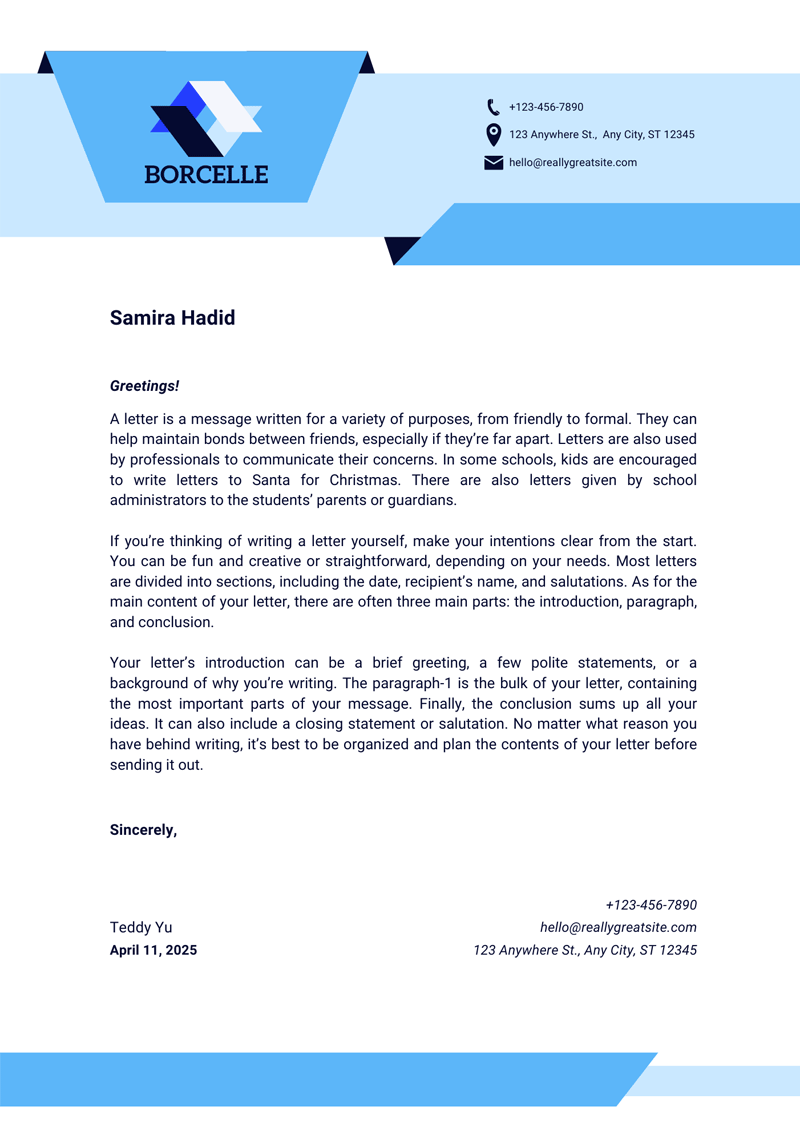 Top Professional Canva Letterhead Templates 1 Formal Minimalist Company Letterhead Template