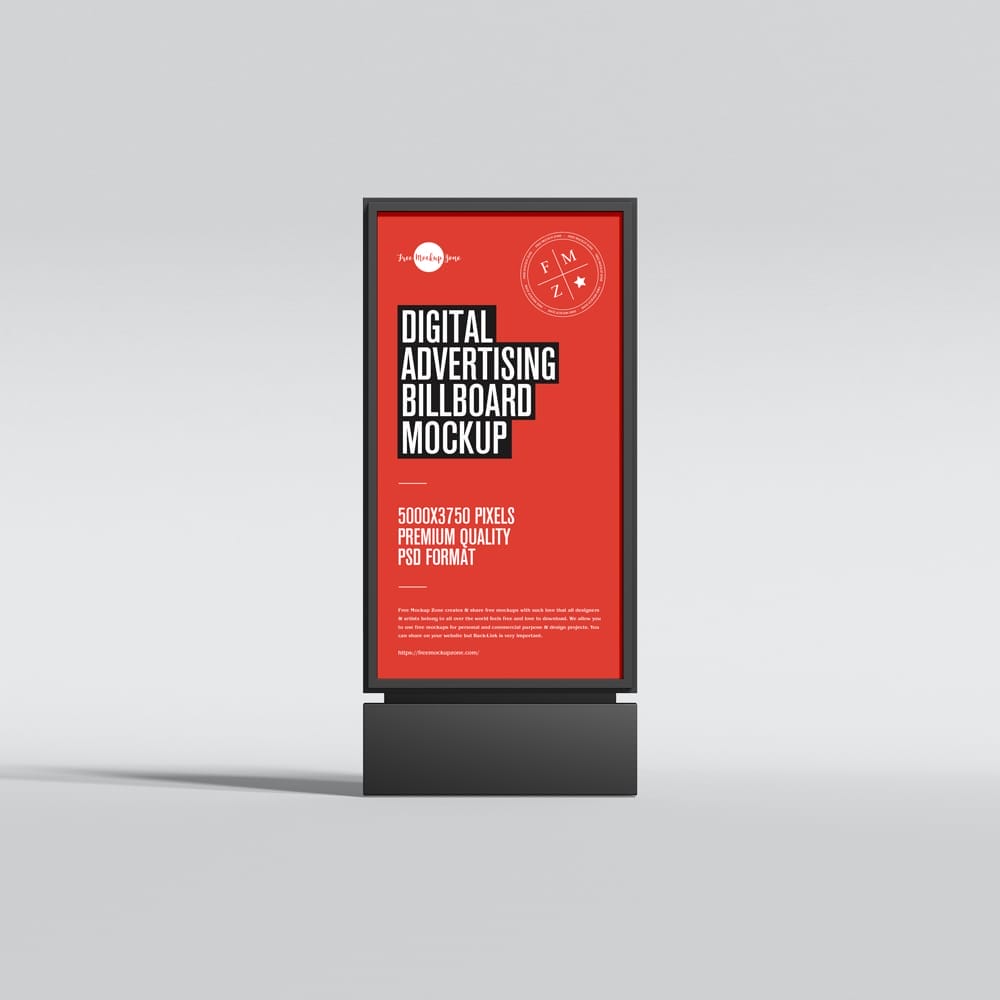 Free Digital Advertising Billboard Mockup PSD 1 Free Digital Advertising Billboard Mockup PSD