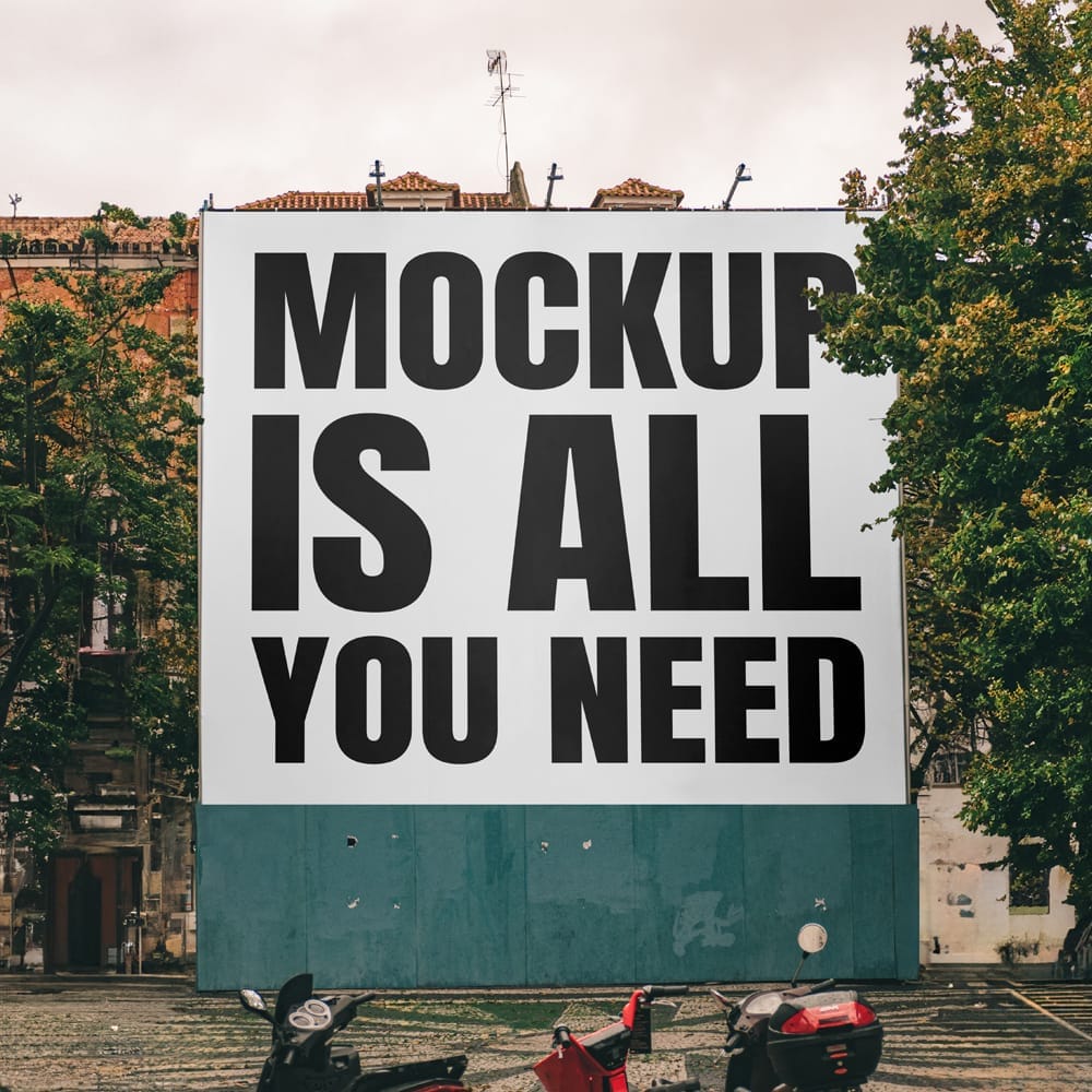 Free Freestanding Billboard Mockup PSD 1 Free Freestanding Billboard Mockup PSD