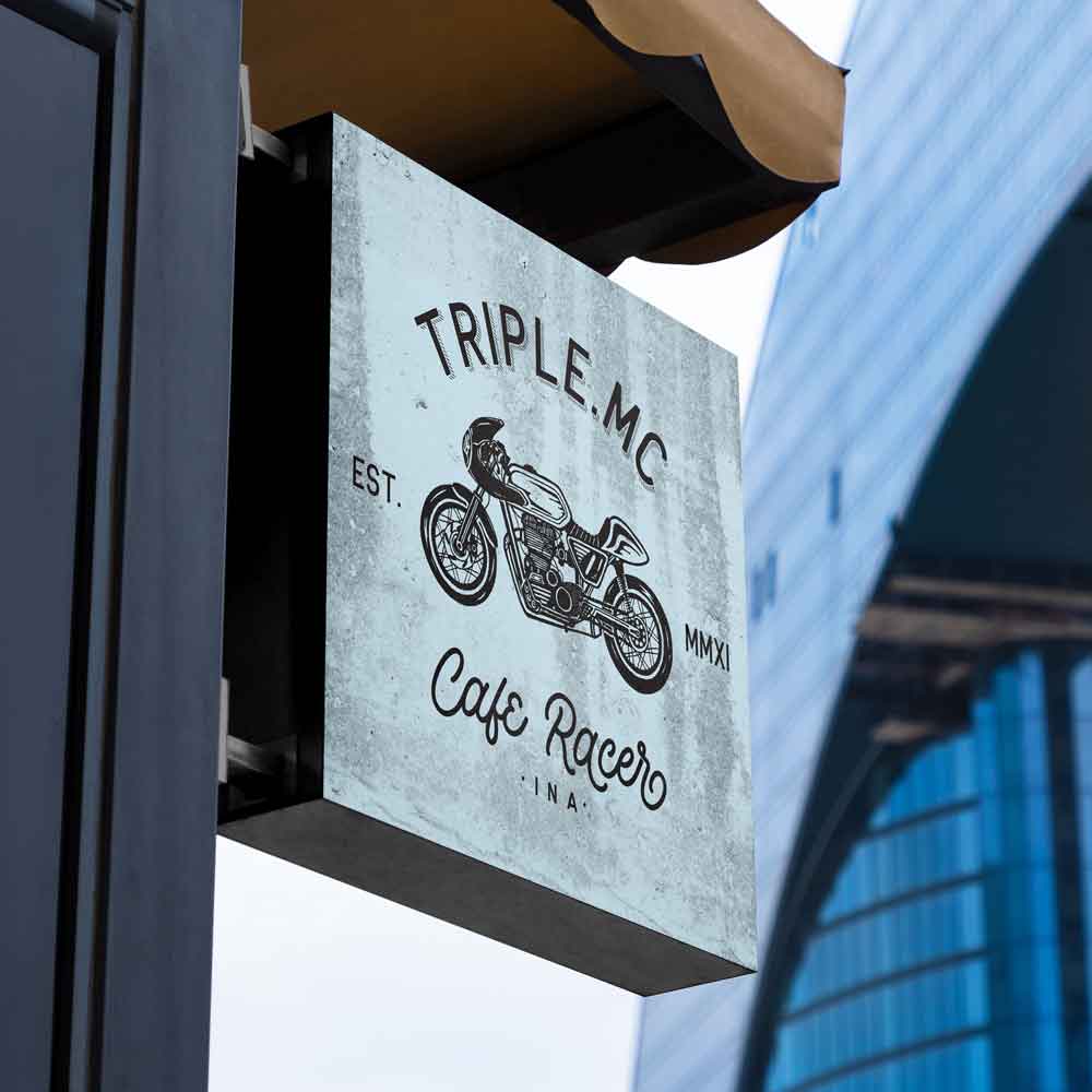 Free Hanging Signage Side View Mockup PSD 1 Free Hanging Signage Side View Mockup PSD