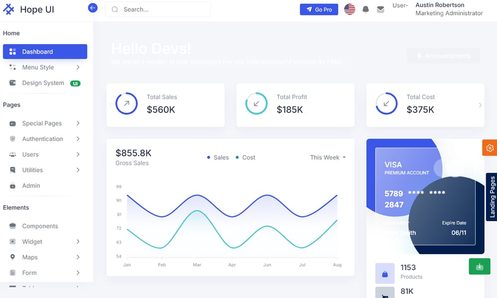 20+ Top React JS Dashboard Templates of 2025 46 Hope-UI