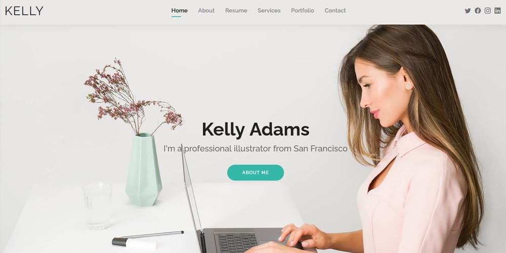 Discover the Top Bootstrap Resume Templates 22 Kelly