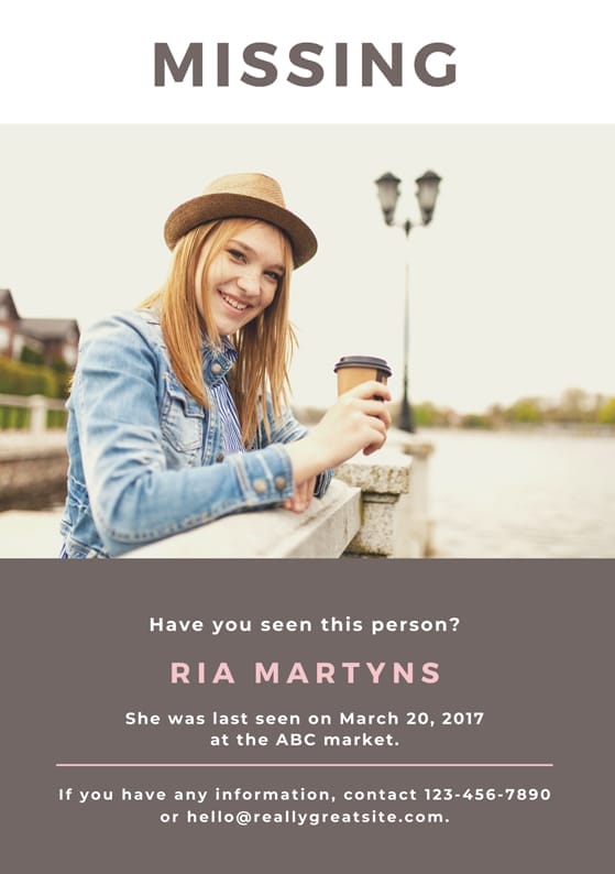 25+ Stunning Canva Poster Templates to Elevate Your Marketing 12 Missing Person Poster Template