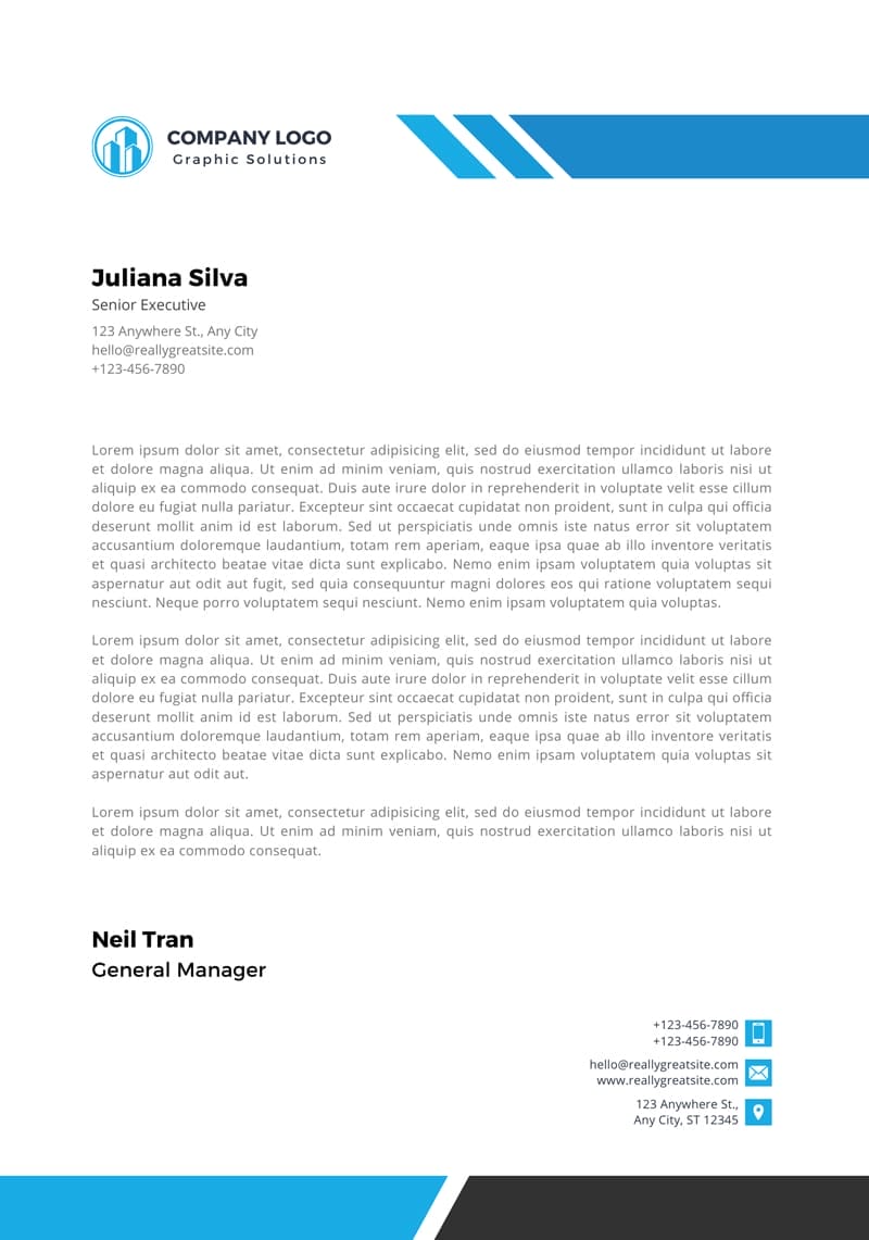 Top Professional Canva Letterhead Templates 9 Modern Professional Business Letterhead Template