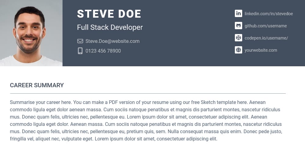 Discover the Top Bootstrap Resume Templates 3 Pillar