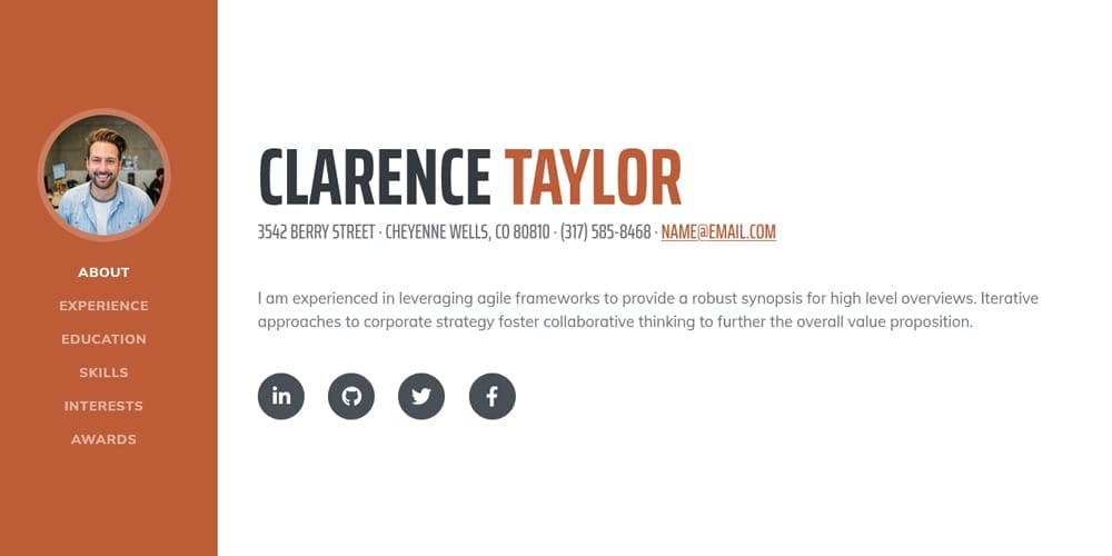 Discover the Top Bootstrap Resume Templates 1 Resume