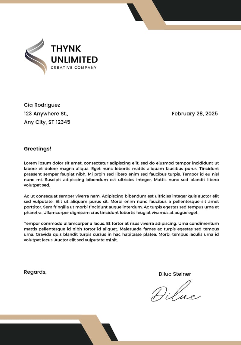 Top Professional Canva Letterhead Templates 2 Simple Business Letterhead Templates