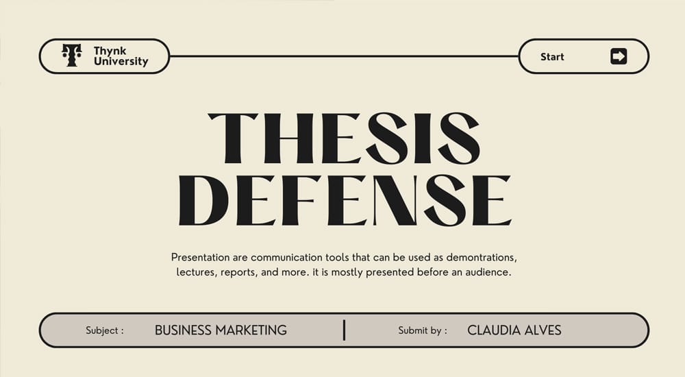 Jaw-Dropping Canva Slide Templates 34 Simple and Lined Thesis Defense Presentation