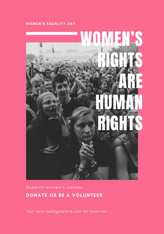 25+ Stunning Canva Poster Templates to Elevate Your Marketing 23 Women's Rights Poster Template