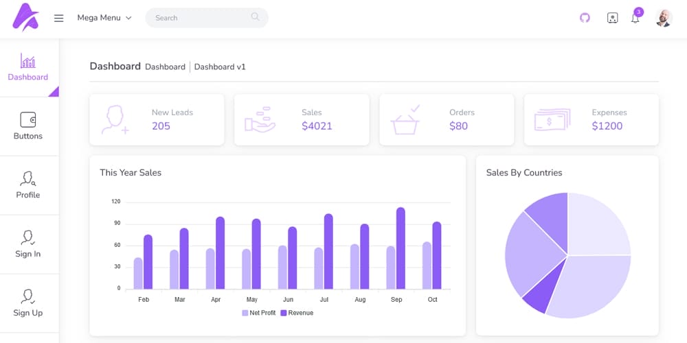 20 + Top Free Tailwind Admin Templates for Effortless Web Development 11 AatroX Vue Lite