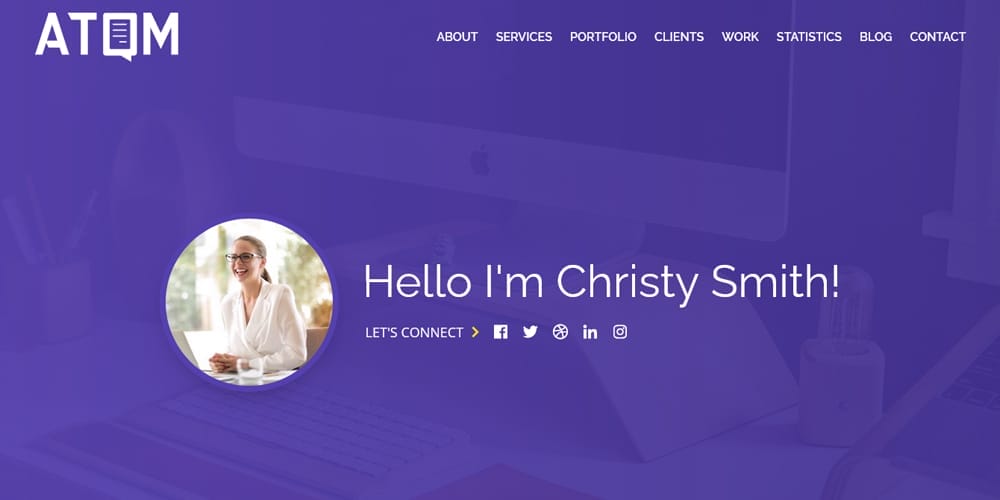 Top Free Tailwind Portfolio Templates to Showcase Your Work 2 Atom