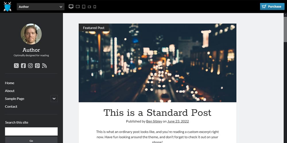 20+ Best Free Wordpress Themes for Books 23 Author