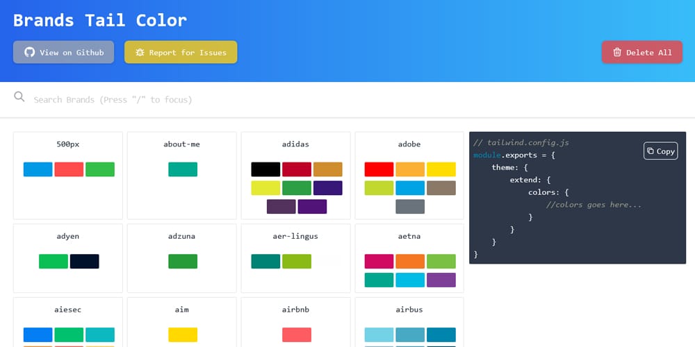 Effortless Design Choices: Exploring Tailwind Color Generators 17 Brands Tail Color