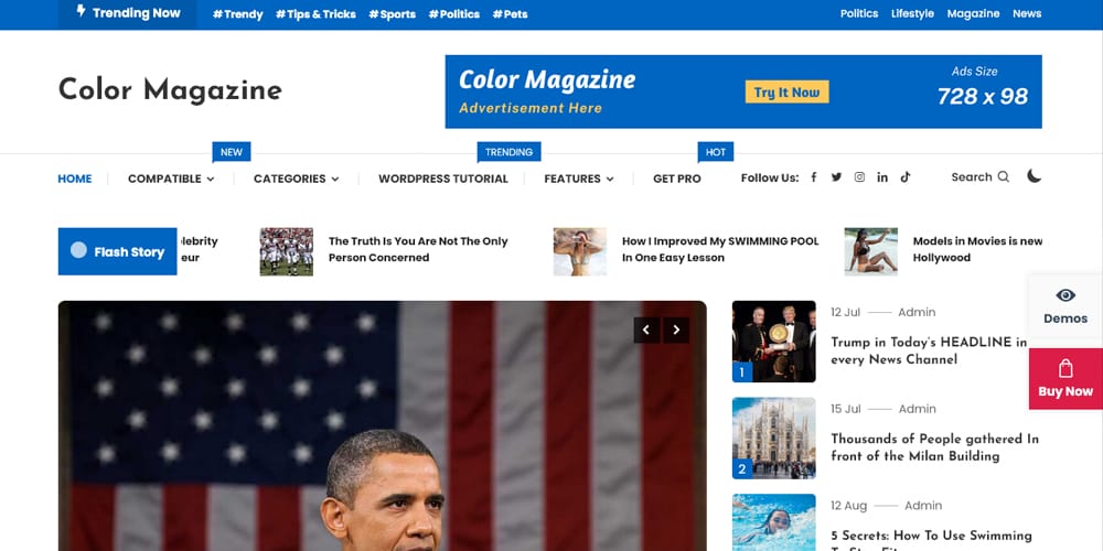 Stunning Elementor Magazine Templates for Eye-Catching Layouts 33 Color Newspaper