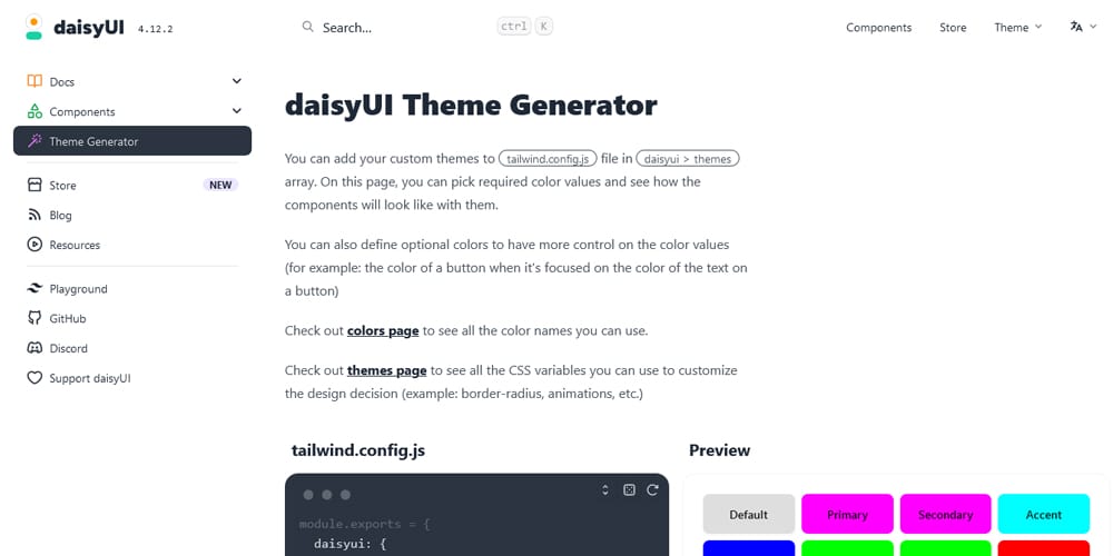 Effortless Design Choices: Exploring Tailwind Color Generators 18 DaisyUI
