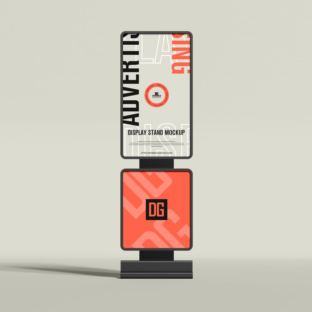 Free Advertising Display Stand Mockup PSD 1 Free Advertising Display Stand Mockup PSD
