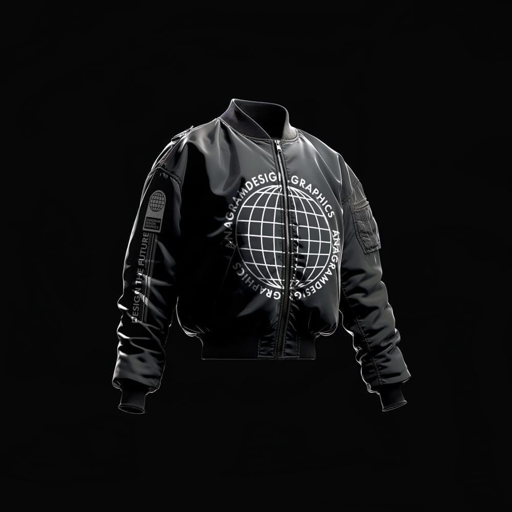 Free Black Bomber Jacket Mockup PSD 1 Free Black Bomber Jacket Mockup PSD