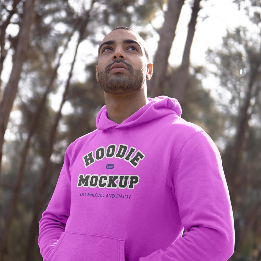 Free Hoodie Between Woods Mockup PSD 1 Free Hoodie Between Woods Mockup PSD