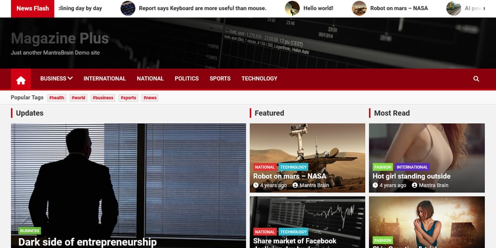 Stunning Elementor Magazine Templates for Eye-Catching Layouts 18 Magazine Plus