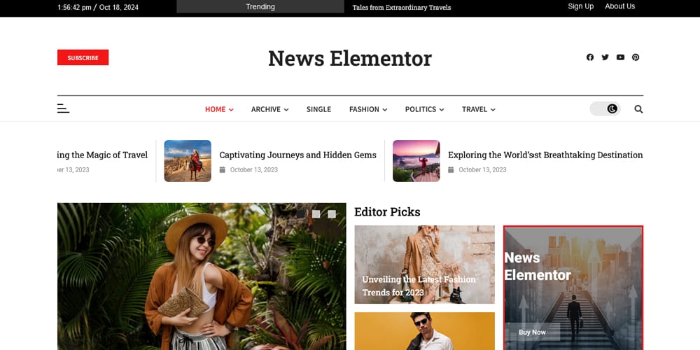 Stunning Elementor Magazine Templates for Eye-Catching Layouts 27 News Elementor