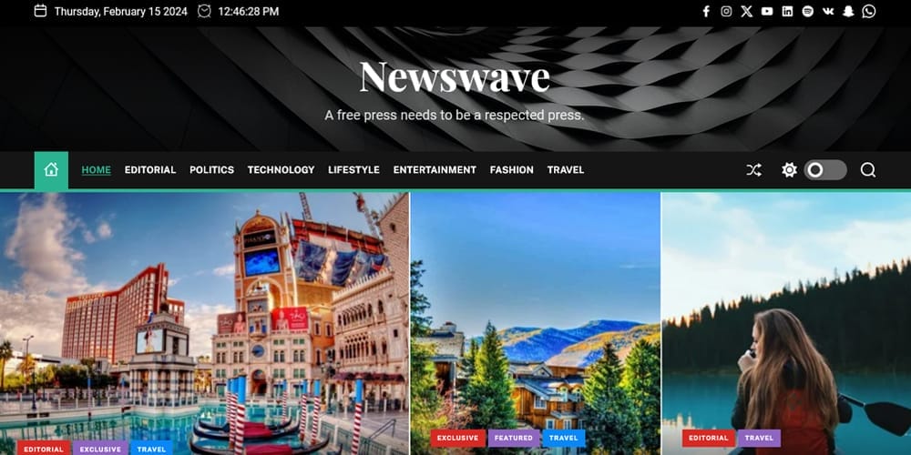 Stunning Elementor Magazine Templates for Eye-Catching Layouts 6 Newswave