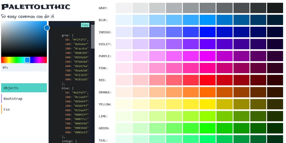Effortless Design Choices: Exploring Tailwind Color Generators 8 Palettolithic