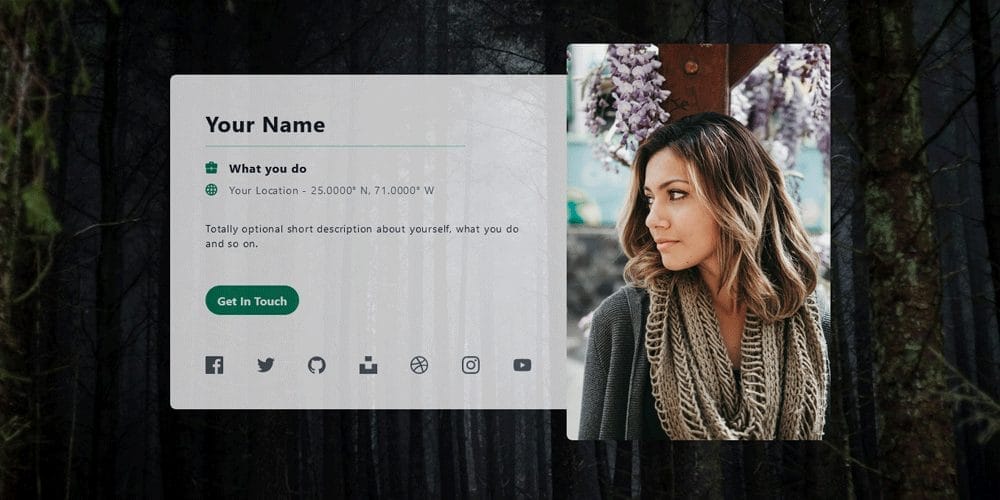 Top Free Tailwind Portfolio Templates to Showcase Your Work 10 Profile Card