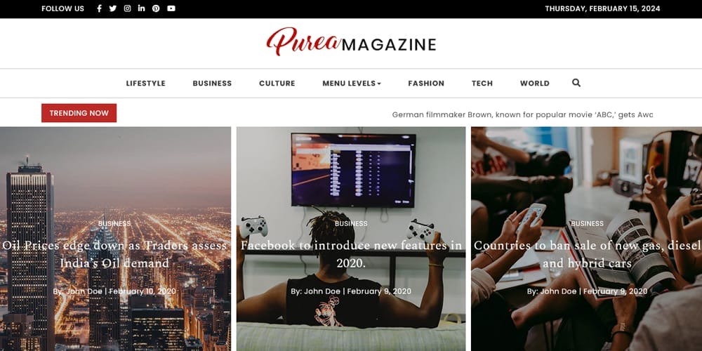 Stunning Elementor Magazine Templates for Eye-Catching Layouts 4 Purea Magazine