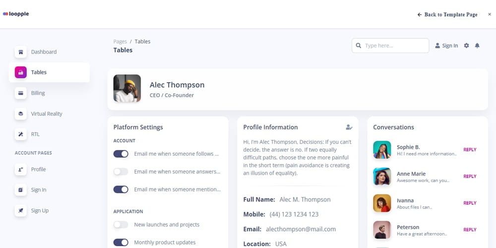 20 + Top Free Tailwind Admin Templates for Effortless Web Development 27 Tailwind CSS Profile Dashboard Template