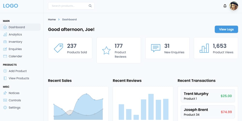 20 + Top Free Tailwind Admin Templates for Effortless Web Development 7 Vue Tailwind Admin Template